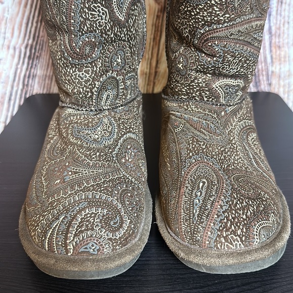 Zealand Alpine Paisley Print Tall Boots Womens Sz 7 - Picture 4 of 13